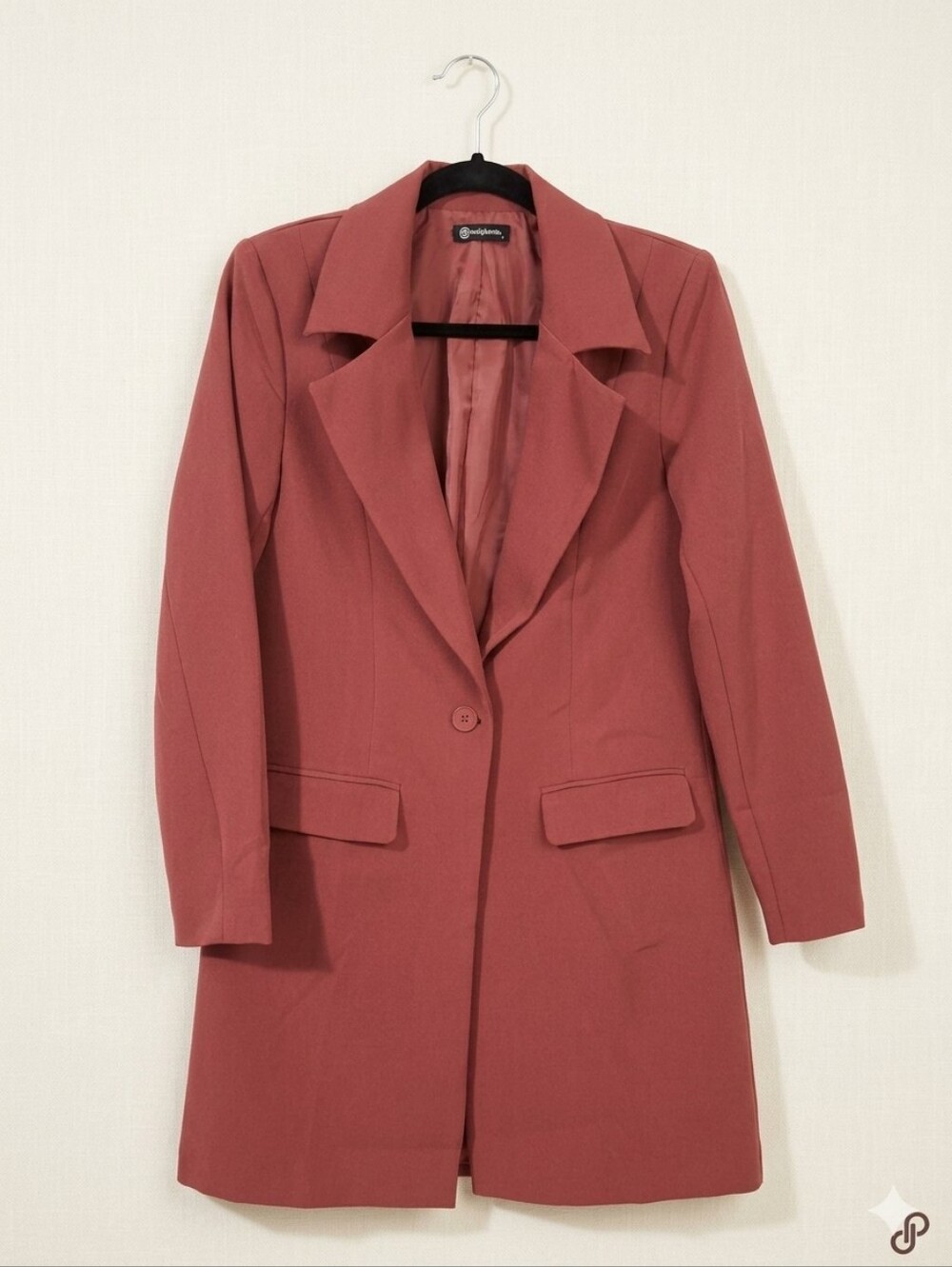 PrettyGarden Burgundy Blazer Coat - Burgundy Size S